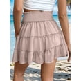 thumbnail image 5 of Womens Summer Flowy High Waist Ruffle Casual Cute Boho Beach Short Skirts Built-in Shorts XXL, 5 of 7