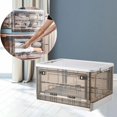 thumbnail image 4 of GUOOL Stackable Storage Boxes Organizing Tote with Wheels Clothing Secure Latching Buckles Nestable Moving Home White, 4 of 9