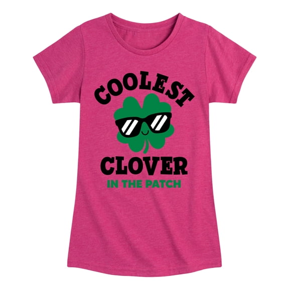 Instant Message - St. Patrick's Day - Coolest Clover in the Patch - Toddler And Youth Girls Short Sleeve Graphic T-Shirt