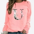 thumbnail image 2 of Pompotops Hiver Femmes Décontracté Manches Longues Hauts Dames Chandail Imprimé Blouse Tee Chandail Liquidation, 2 of 4