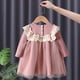 thumbnail image 2 of Vestido de princesa de primavera y otoño para niñas, vestido de gasa de algodón de moda con manga larga y mono, 2 of 5