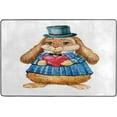 thumbnail image 4 of SKYSONIC Valentine's Day Rabbit Cute Non-Slip Area Rug, Heart Red Watercolor Floor Carpet Comfort Floor Mats Decor for Indoor Front Porch Living Room Bedroom Kitchen, 36"x24", 4 of 5
