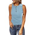 thumbnail image 2 of Gibobby Chaleco de diseño de personalidad Top de verano para mujer Simple y exquisito(Azul,G), 2 of 4