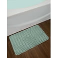 thumbnail image 2 of Turquoise Bath Mat, Wavy Lines with Abstract Chevron Pattern Herringbone Stripes Retro Zigzag Image, Non-Slip Plush Mat Bathroom Kitchen Laundry Room Decor, 29.5 X 17.5 Inches, Multicolor, Ambesonne, 2 of 2