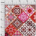 thumbnail image 2 of oneOone Polyester Lycra Maroon Fabric Abstract Traditional Fabric For Sewing Printed Craft Fabric By The Yard 56 Inch Wide, 2 of 4