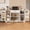 56"-White, variant on Asofer 55" Sideboard Buffet, 4-Door 2-Drawer with Adjustable Shelves, Gray