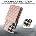 thumbnail image 3 of Crossbody Wallet Case for Samsung Galaxy S22 Ultra, RFID Blocking Protective Purse Case Cover with Card Holder Kickstand Shoulder Strap Lanyard Magnetic Closure for Samsung Galaxy S22 Ultra, Rosegold, 3 of 8