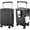 Black, variant on Carry on Luggage, 20 Inch Expandable Hard Shell Suitcases with Spinner Wheels, Airline Approved Travel Luggage with TSA Lock, Lightweight Rolling Suit Case with USB Port, Cup Holder - Graphite