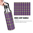 thumbnail image 4 of Yayeee 20oz Insulated Water Bottle Double Wall Stainless Steel with Flip Straw Lid, Gold and Green Floral Pattern, 4 of 7