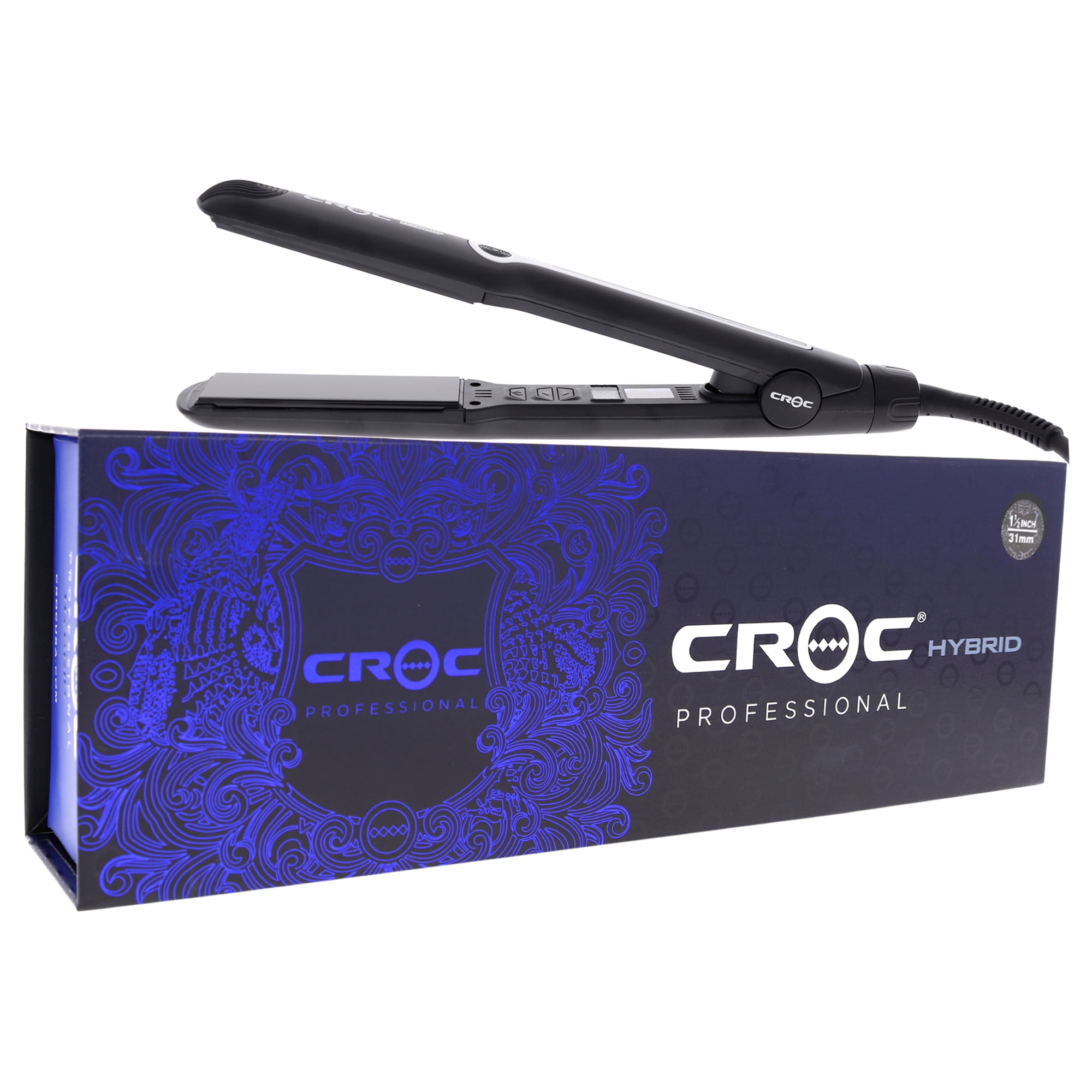  CROC Premium Black Titanium Flat Iron 1.5 Inch
