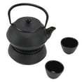 thumbnail image 3 of Cast Iron Tea Kettle, Energy Saving Easy To Use Keep Freshness Cast Iron Kettle With Cups Warmer Strainer Mat For Hotel, 3 of 8