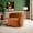 Burnt Orange, variant on Swivel Chair | Combines Mid - century Look with Comfort | Smooth Rounded Armrests Velvet | Overcomes Boring Chair Designs