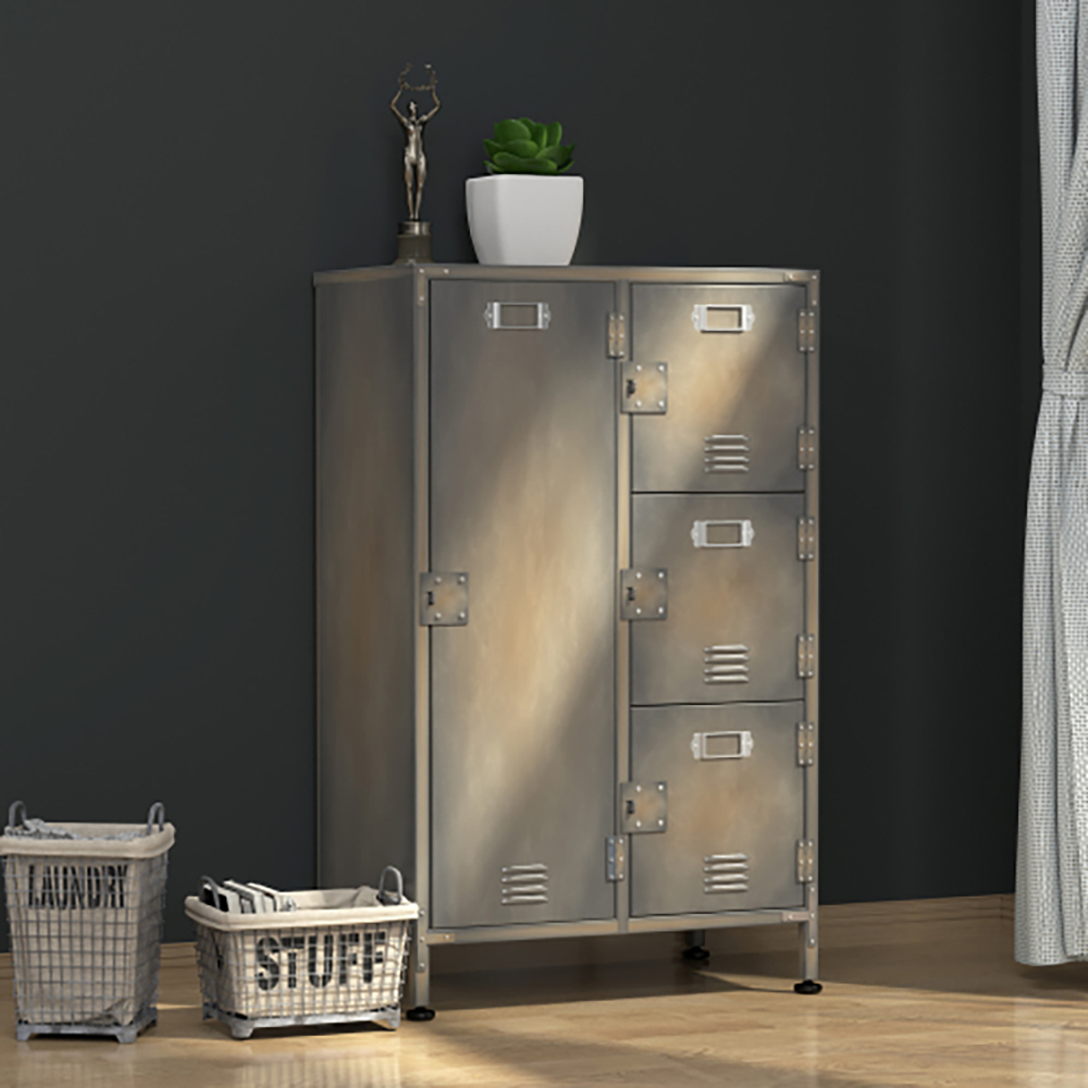 4 Door Storage Locker, Industrial Steel Storage 4 Compartment