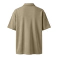 thumbnail image 7 of Polo Shirts for Men Short Sleeve Collared Golf Shirt Work Performance Athletic Polos with Pocket Khaki XL, 7 of 7
