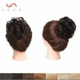 thumbnail image 2 of SEGO Messy Human Hair Bun Extensions Straight/Curly Fake Hair Bun Hairpiece for Updo Style Chignon for Women Donut Ponytail, 2 of 6