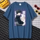 thumbnail image 5 of Megumi Fushiguro-Camiseta de gran tamaño para hombre, Top informal de manga corta con cuello redondo, Harajuku suave, moda nueva, 5 of 5