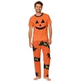 thumbnail image 2 of Grblisyd Halloween Matching Family Pajamas Set Cute Cartoon Graphic Print Mommy and Me Matching Outfits Soft Nightwear for Family, 2 of 5