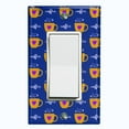 thumbnail image 1 of Metal Light Switch Wall Plate Outlet Cover (Coffee Espresso Mocha Cup Purple Heart Navy Blue - Single Rocker), 1 of 2