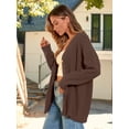 thumbnail image 5 of Women's Cardigan 2023 Open Front Oversized Button Lightweight Sweaters V Neck Loose Cardigans Knit Outwear, 5 of 14