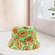 thumbnail image 3 of Women Unisex Cotton Bucket Hat Fruit Patterns Print Packable Fisherman Sun Hats For Travel Fishing Hunting Summer, 3 of 5