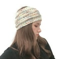 thumbnail image 6 of Aoochasliy Winter Hats Autumn and Winter Knitted Headband Horsetail Hat Wool Headband Pullover Hat, 6 of 9
