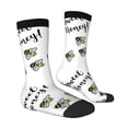 thumbnail image 3 of Uemuo Gnome Sweet Honey Pattern Women's Crew Socks, Soft Durable Breathable Moisture-Wicking with Odor Control Cotton socks, 3 of 9
