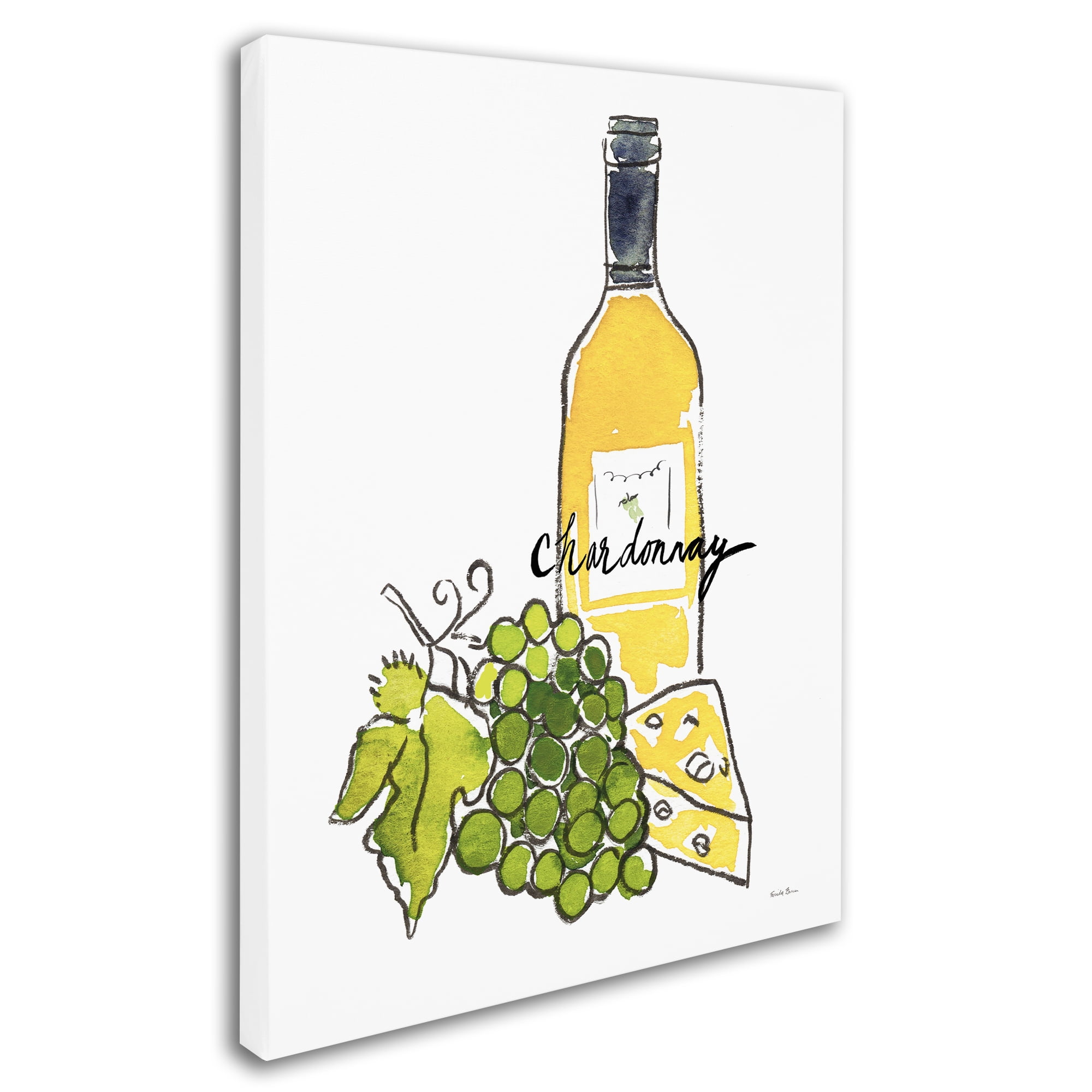 Trademark Fine Art 'Wine Time IV Chardonnay' Canvas Art by Farida Zaman