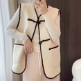 thumbnail image 5 of Elainilye Fashion Womens Vest Jacket Warm Casual and Thickened All One Plush for External Wear Waistcoat Jacket,White, 5 of 7
