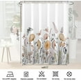thumbnail image 5 of Floral Shower Curtain, Beige Pink Blush Flower Bahmroom Shower Curtains,Watercolor White Poppy Flowers Bath Curtain Sets with 12 Hooks 72x72in,Waterproof Fabric\u2026, 5 of 6