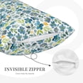 thumbnail image 3 of Yiaed Floral In Blue Print Brushed Microfiber Envelope Pillowcases, Standard,Envelope Closure Pillow Cases(Without Pillow Core)-20"x30", 3 of 6