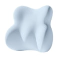thumbnail image 1 of Blue Car Headrest Lumbar Cushion Set Ergonomic Support Flock Material 15X13X2 Inches Blue Color Backrest Pillow For Driving Commuting Travel Office Chair Comfort, 1 of 6