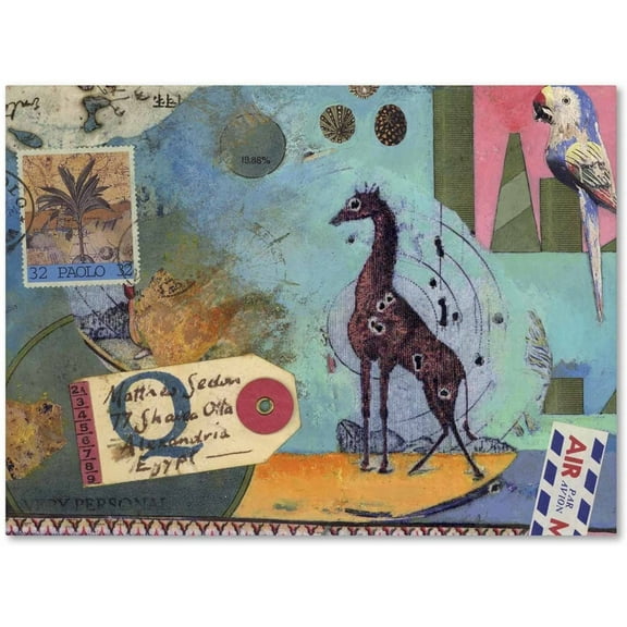 Trademark Fine Art 'Giraffe' Canvas Art by Nick Bantock