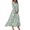 Green, variant on Women's Floral Print 3/4 Sleeve V Neck A Line Maxi Dress Lightweight Beach Dress for Summer Casual Outings and Vacation Trips, Size S-2XL