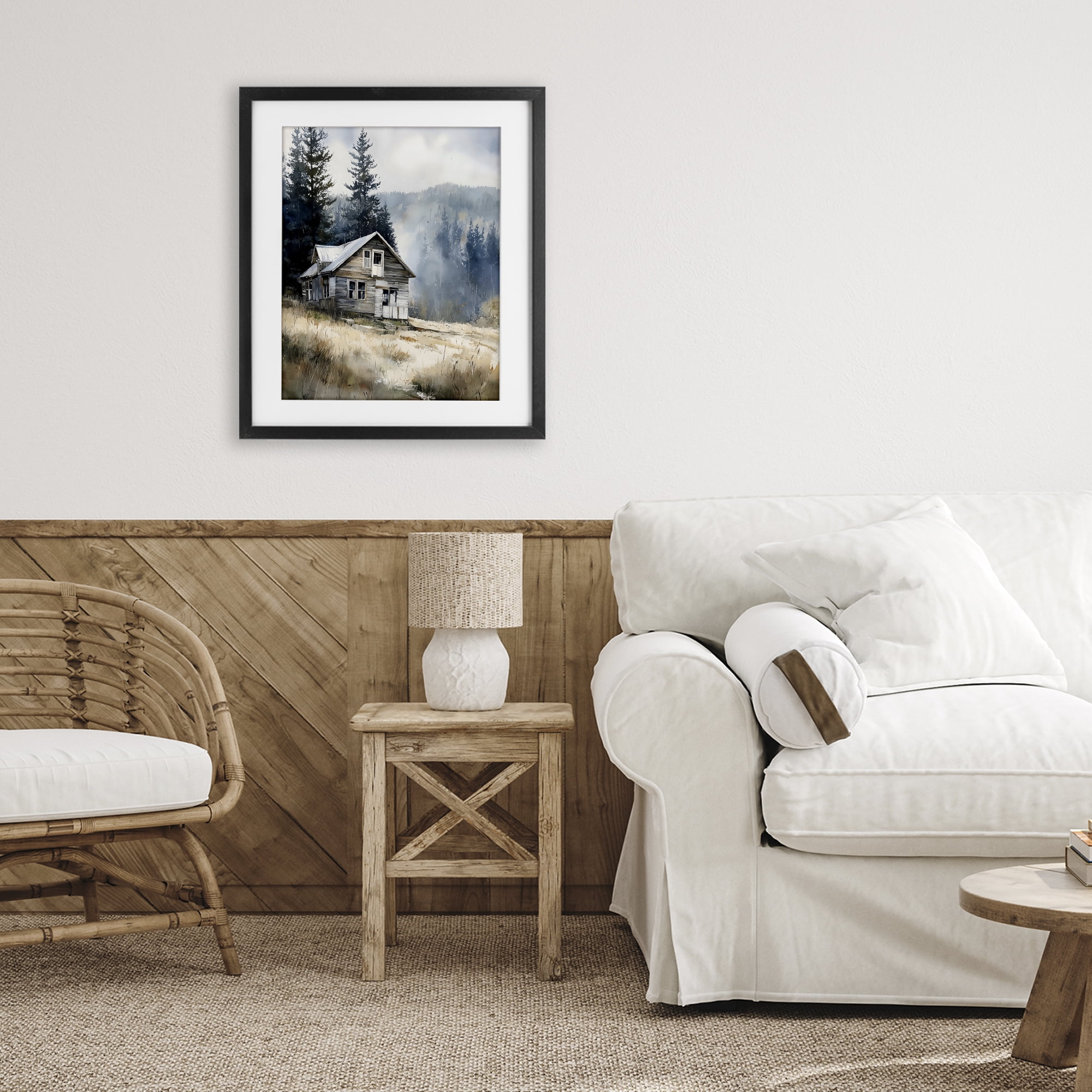 Stupell Industries Old Mountain House Black Framed Print Under Glass, design by Franklyn Gregory