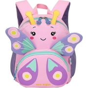 Cute Kids Toddler Backpack Girls Small 3D Cartoon School Bookbags Daycare Nursary Travel Bags (Butterfly-Pink)