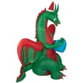 thumbnail image 3 of Northlight 6' Inflatable LED Lighted Dragon with Gift Outdoor Christmas Decoration, 3 of 5