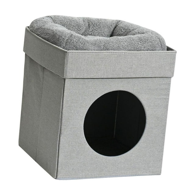 Casa para gatos, cueva cubierta para gatos, liviana, ahorradora de espacio, transpirable, nido para gatos, condominio para gatos para el interior del
