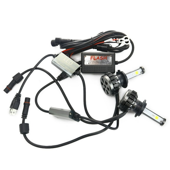 Zyutaosan Pair H7 Led Rgb 72W 8000Lm Car Auto Headlight Driving Fog Bulbs Ballast Kit App Control