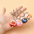 thumbnail image 4 of 1 set 4pcs PVC Cartoon Lucky Cat Pendant Keychain with Iron Open Jump Rings and Iron Keychain Ring Mixed color 9.5cm 4pcs/set, 4 of 5