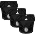 thumbnail image 1 of Washable Dog Diapers (3 Pack), Highly Absorbent Dog Diapers, 3 Pack Washable Dog Diapers Reusable Washable Female Dog Diapers (Black, S), 1 of 5