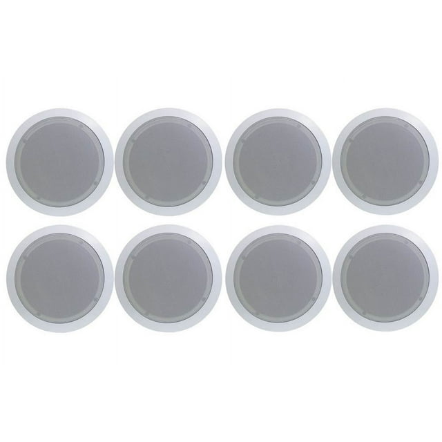 Pyle PDIC51RD Haut-Parleurs Ronds 150W 5.25 Pouces pour Mur/plafond, Lot de 8