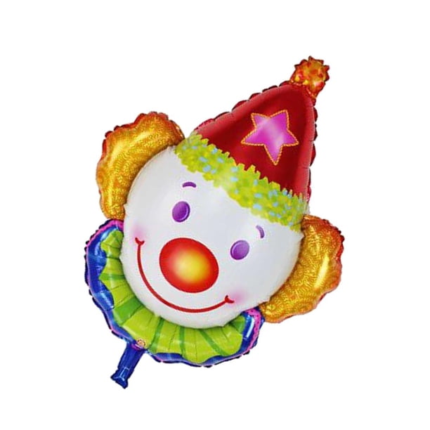 Globo gigante divertido de payaso sonriente para decoración de fiestas navideñas infantiles rojo