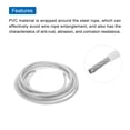 thumbnail image 5 of Uxcell 3/8 Clear Vinyl Coated Wire Rope 20ft Galvanized Steel with 2PCS M10 Loop Sleeves, 5 of 7