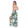 thumbnail image 3 of FORMRS Womens Beach Sarong Semi-Sheer Bikini Wrap Skirt Swimsuit Cover-ups, Light Green Camouflage Design, 3 of 7