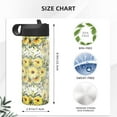 thumbnail image 4 of Fuzoiu Daisies And Wildflowers Print 18oz Insulated Sports Kettle, Outdoor Sport Gym Stainless Steel Water Bottle With Straw Lid, 4 of 8