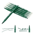 thumbnail image 1 of Uxcell Dual Brush Markers, Lake Green Fine and Brush Tip Pen for Coloring, 6Pcs, 1 of 6