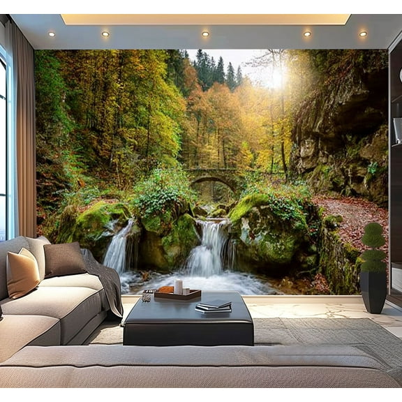 Peel and Stick Wallpaper Mullerthal Luxembourg Modern Art Wall Mural Decor Self Adhesive and Removable 100in x 144in