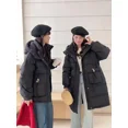 thumbnail image 3 of Abrigos de invierno para mujer Versión coreana de la chaqueta con capucha de plumón Chaqueta acolchada holgada y cálida gruesa de plumón de pato blanco para mujer, 3 of 5