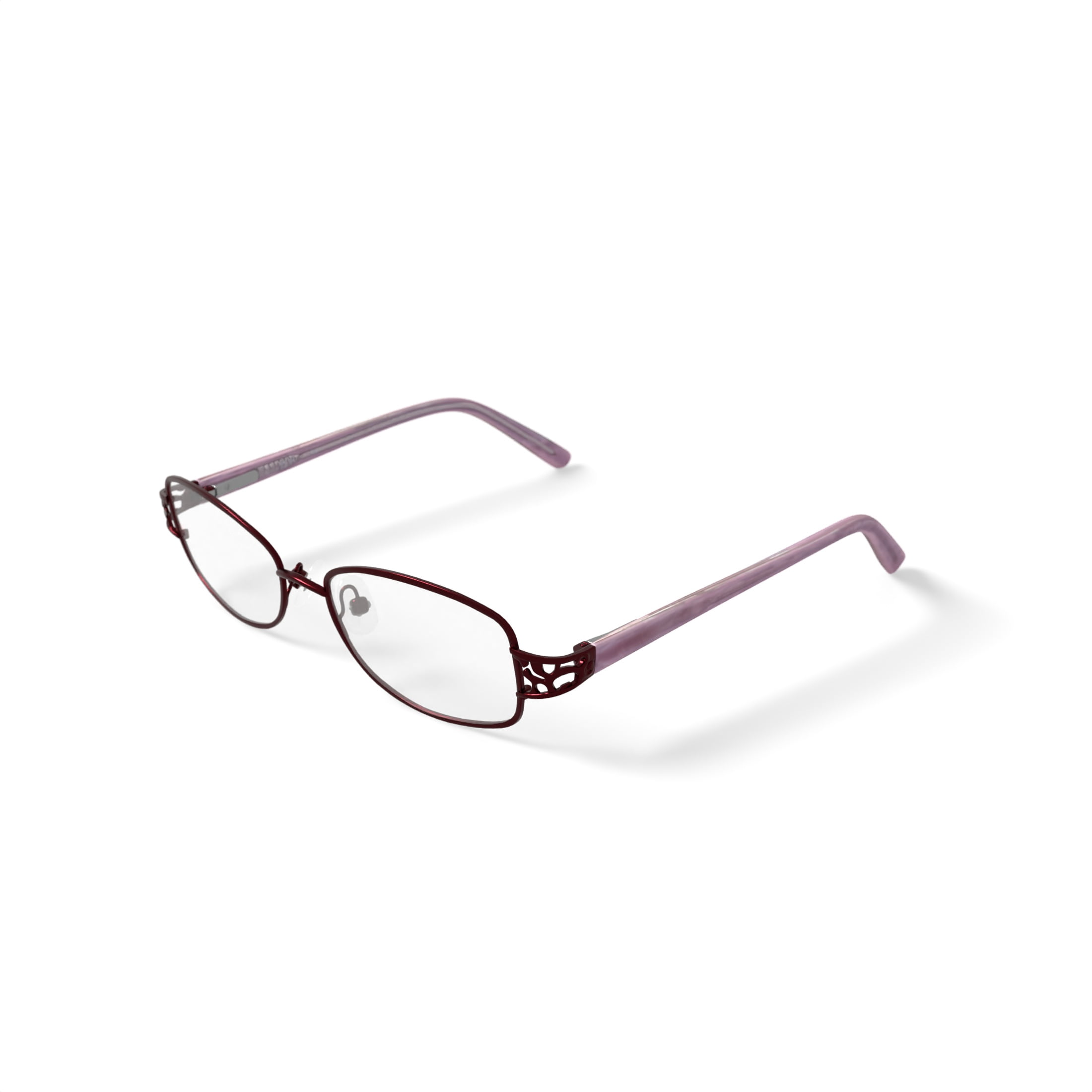 Madison Avenue Women's Rectangular Eyeglasses, MAL102, Wine, 52-17-135