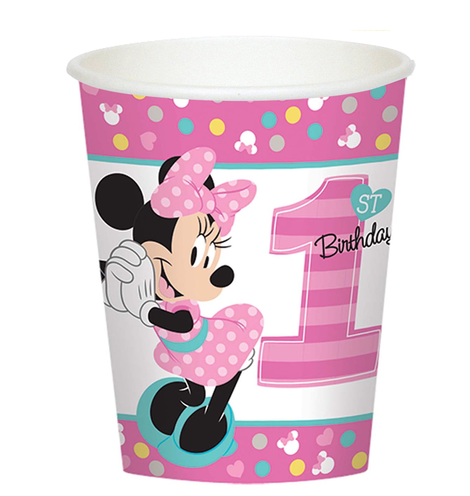 Disney?s Minnie Mouse 1st Birthday 9 oz. Paper Cups (8 Count)